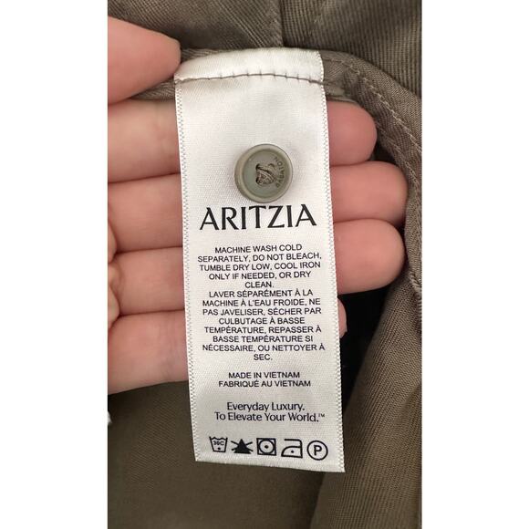 Babaton Aritzia womens Network Dress grunge green utility button down size L - Picture 6 of 9